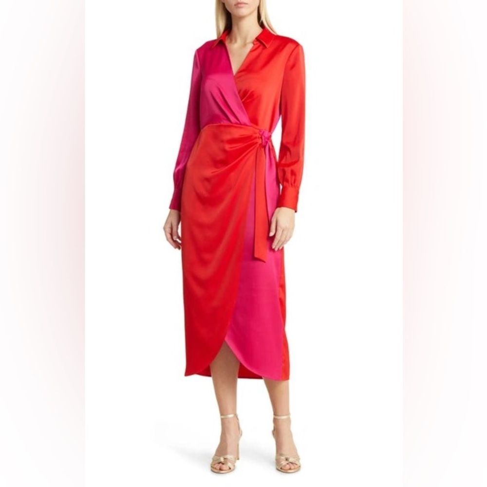Anne Klein Woman’s red and pink glowy dress